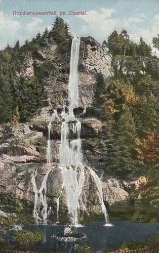 Der Romkerwasserfall im Okertal nahe Goslar gl1913 G2268