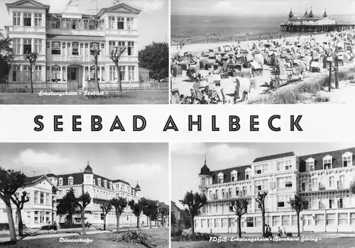 Seebad Ahlbeck Teilansichten und Strand gl1973 169.246