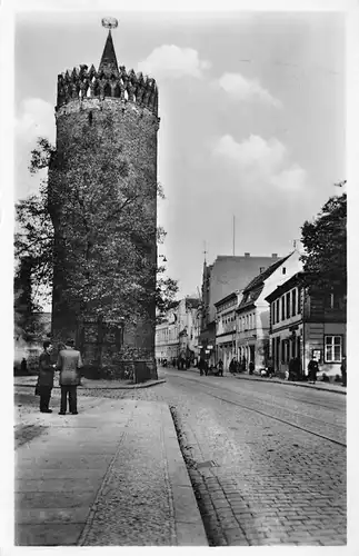 Brandenburg (Havel) Plauer Torturm mit Plauer Straße ngl 168.815