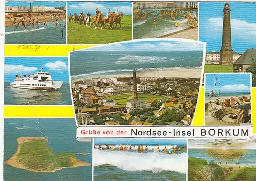 Nordseebad Borkum, Mehrbildkarte gl1979 G4100