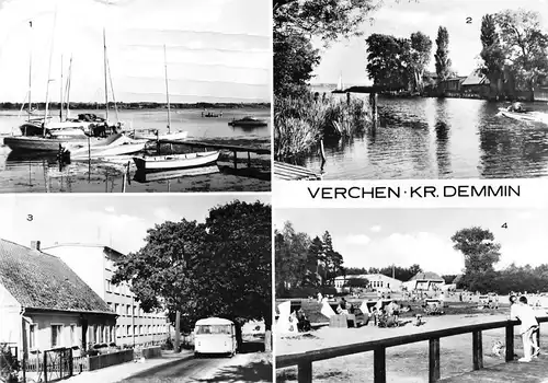 Verchen (Kreis Demmin) See und Teilansichten gl1973 169.111