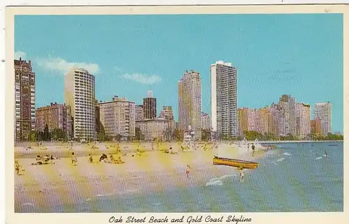 Chicago, Ill., Oak StreetBeach and Gold Coast Skyline gl1968 G4625