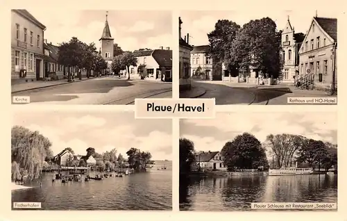Plaue/Havel Kirche Rathaus Fischerhafen ngl 168.919