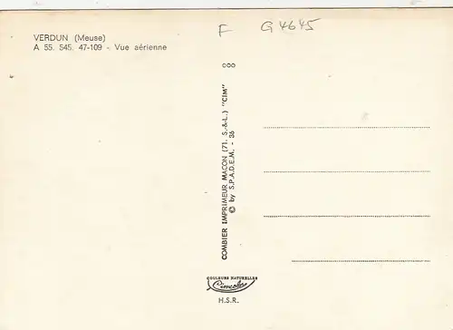 Verdun (Meuse) Vue aérienne ngl G4645