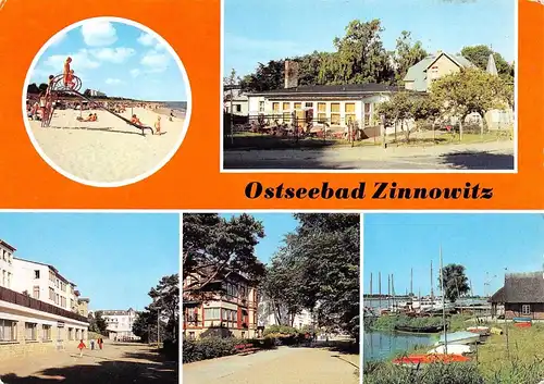 Zinnowitz Strand Erholungsheim Hafen am Achterwasser gl1985 169.277