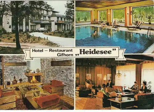 Gifhorn, Restaurant "Am Heidesee", Mehrbildkarte gl1986 G3248