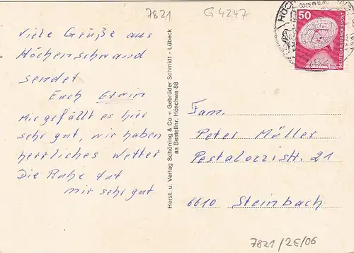 Höchenschwand, Schwarzwald, Mehrbildkarte glum 1970? G4247