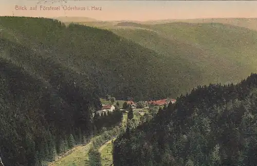 Oderhaus im Harz, Blick auf Försterei gl1926 G2550