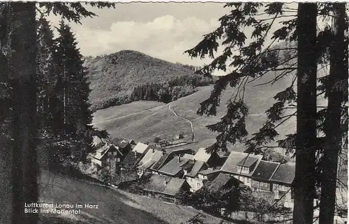 Lonau, Harz, Blick ins Mariental gl1958 G2515