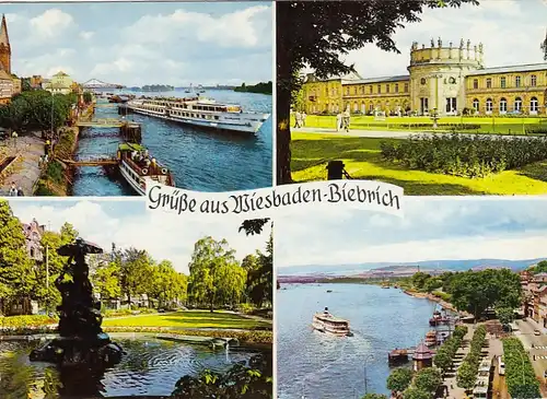 Wiesbaden-Biebrich, Mehrbildkarte gl1965 G5449