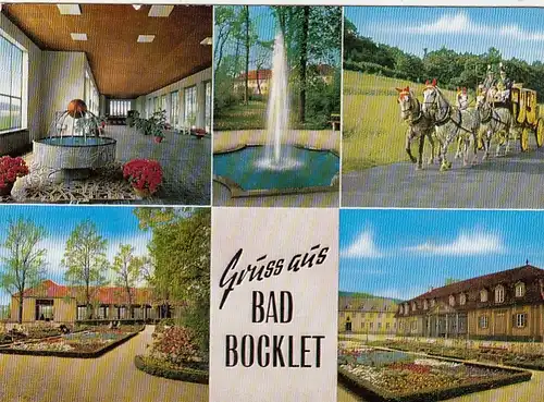 Bad Bocklet nahe Bad Kissingen, Mehrbildkarte glum 1980? G6279