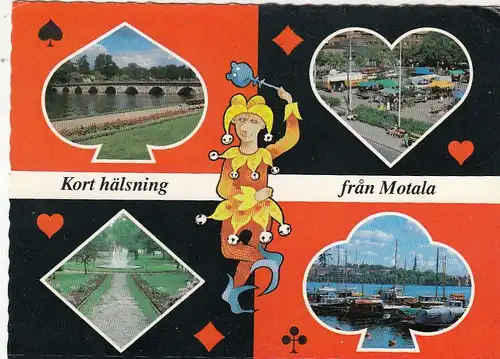 Kort Hälsning fran Motala, Mehrbildkarte gl1986 G4810