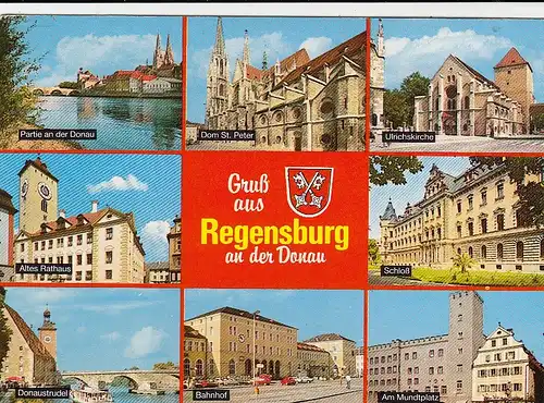 Regensburg, Mehrbildkarte gl1990 G5475