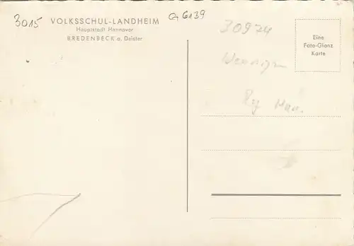 Bredenbeck, Deister, Volksschul-Landheim der Stadt Hannover ngl G6139