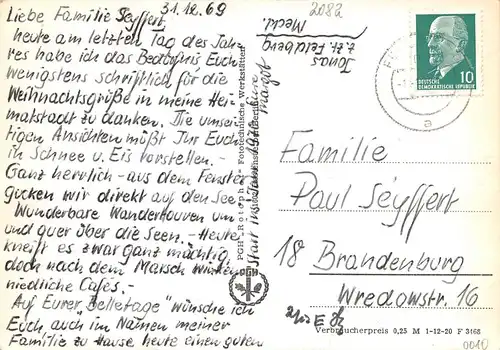 Feldberg (Mecklenburg) Teilansichten gl1969 169.198