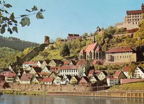 Hirschhorn am Neckar mit Burg und Schlosshotel ngl G5509