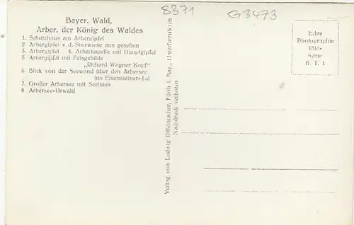 Bayer.Wald, Arber, König des Waldes, Mehrbildkarte ngl G3473