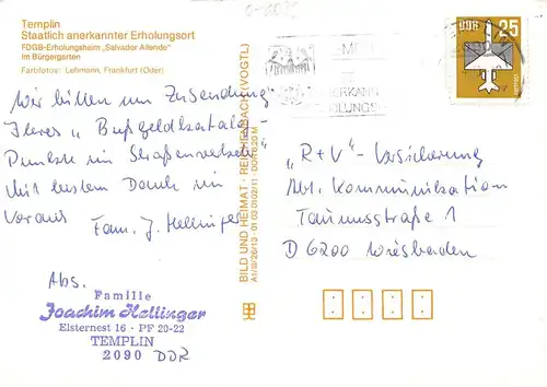 Templin Erholungsheim und Bürgergarten gl1990 169.218