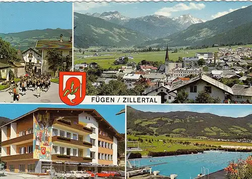 Fügen im Zillertal, Tirol, Mehrbildkarte glum 1970? G4464