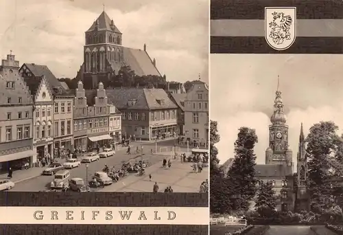 Greifswald Markt und St. Nikolaikirche gl1970 169.357