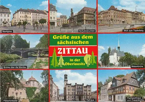 Zittau, Oberlausitz, Mehrbildkarte gl1989? G6403