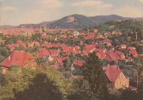 Wernigerode am Harz, Schloß, Blick von der Sennhütte ngl G6409