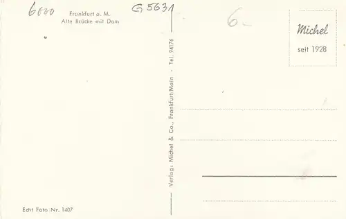 Frankfurt a.M., Alte Brücke mit Dom ngl G5631