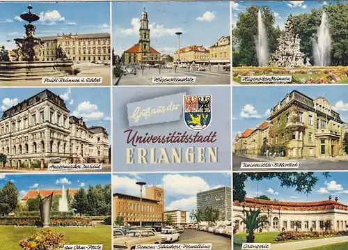 Erlangen, Mehrbildkarte gl1964 G6441
