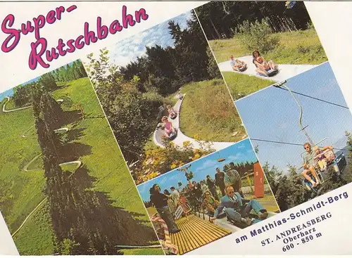 St.Andreasberg, Oberharz, Rutschbahn, Mehrbildkarte gl1983 G6459