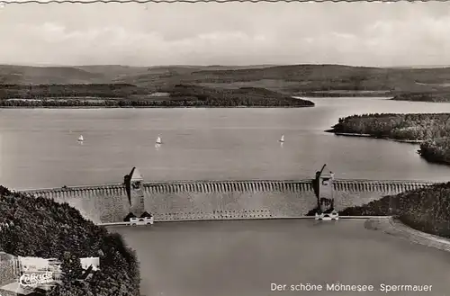 Der schöne Möhnesee, Sperrmauer der Talsperre ngl G4598