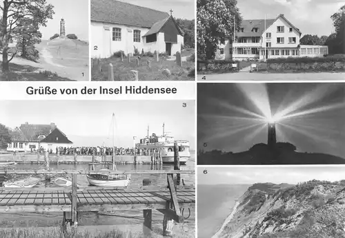 Hiddensee Leuchtturm Hafen Erholungsheim gl1988 169.700