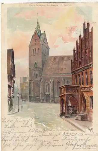 Hannover, Marktkirche ud Altes Rathaus gl1902 G2809