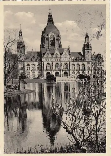 Hannover, Rathaus, Parkseite glum 1960? G2960