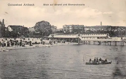 Ostseebad Ahlbeck Blick auf Strand und Bismarckwarte ngl 169.479