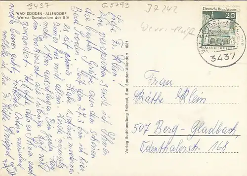 Bad Sooden-Allendorf,Werra-Sanatorium der BfA gl1969? G5793