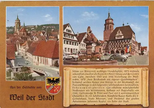 Weil der Stadt Mehrbildkarte mit Historie ngl G6539