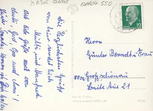 Sächs.Schweiz, Mehrbildkarte glum 1960? G6405