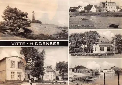 Insel Hiddensee Vitte Leuchtturm Hotel Lokal Hafen glca.1970 169.820