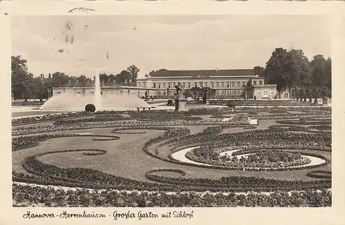 Hannover-Herrenhausen, Großer Garten mit Schloß gl1938 G2919