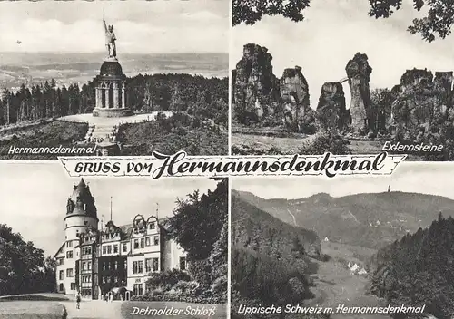 Hermannsdenkmal im Teutoburger Wald, Mehrbildkarte ngl G6495