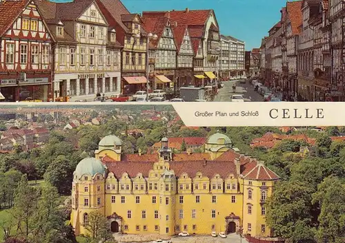 Celle, Großer Plan, Schloß, Mehrbildkarte ngl G3163