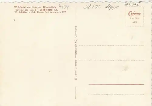 Leopoldstal, Teutoburger Wald, Waldhotel mit Pension Silbermühle ngl G6045