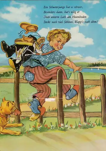 Lam (Bayr. Wald) Schusterjunge mit Leporello-Bildern ngl G5466