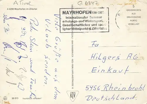 Mayrhofen im Zillertal, Tirol, Mehrbildkarte glum 1960? G6847