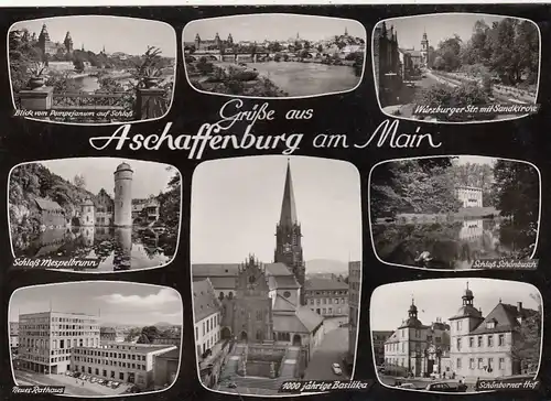 Aschaffenburg a.Main, Mehrbildkarte ngl G5562