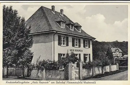 Flammersfeld (Westerwald), Kinderheim "Haus Roseneck" bahnpglum 1955? G6213