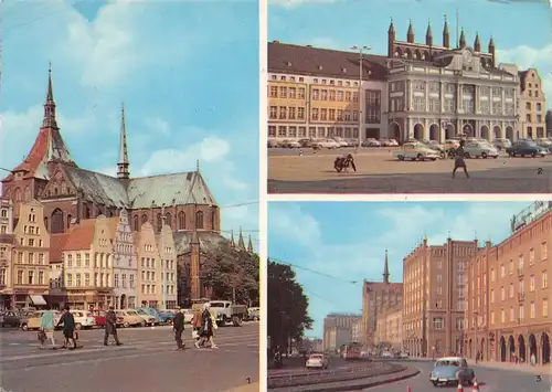 Rostock Marienkirche Rathaus Lange Straße gl1968 170.193