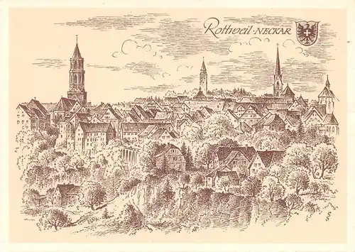 Rottweil von Ludwig Schäfer-Grohe Stadtansicht ngl 170.248