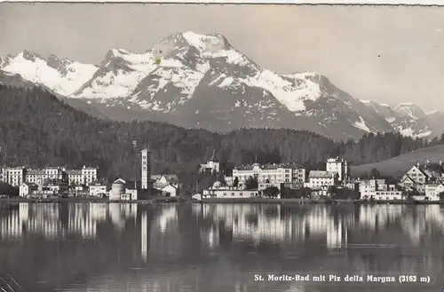 St.Moritz-Bad mit Piz della Margna, Graubünden gl1976 G5213