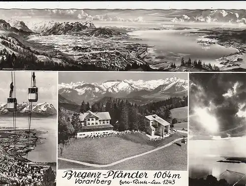 Vorarlberg, Bregenz-Pfänder, Mehrbildkarte gl1968 G4193